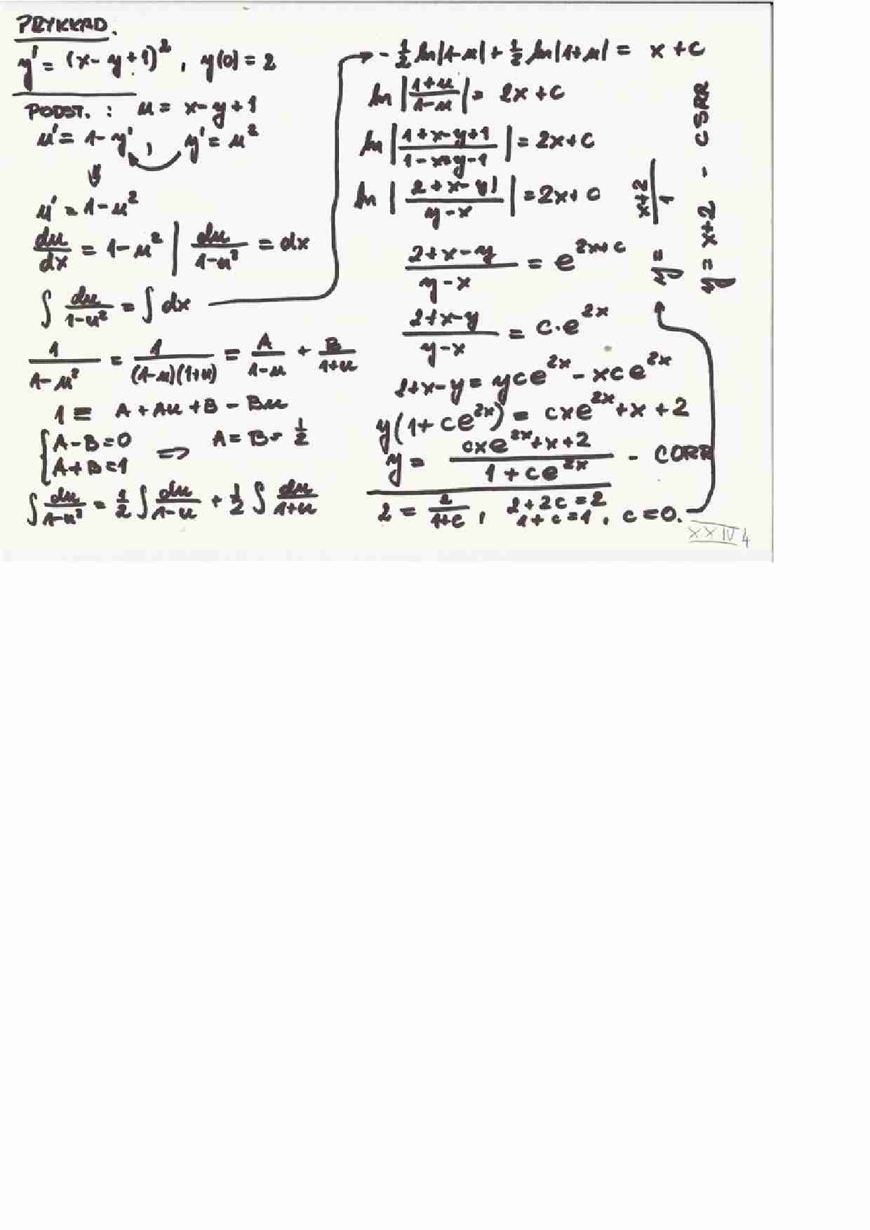 Zagadnienie Cauchy'ego - przykład - strona 1
