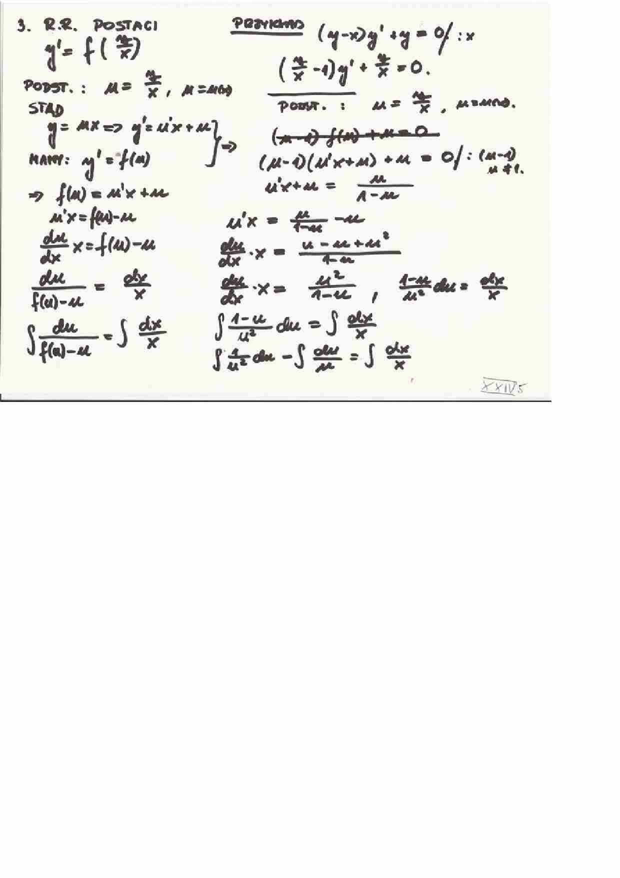 Równanie różniczkowe postaci - strona 1