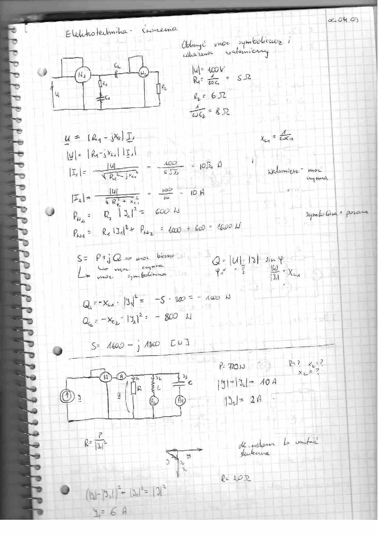 Elektrotechnika - ćwiczenia 5 - strona 1