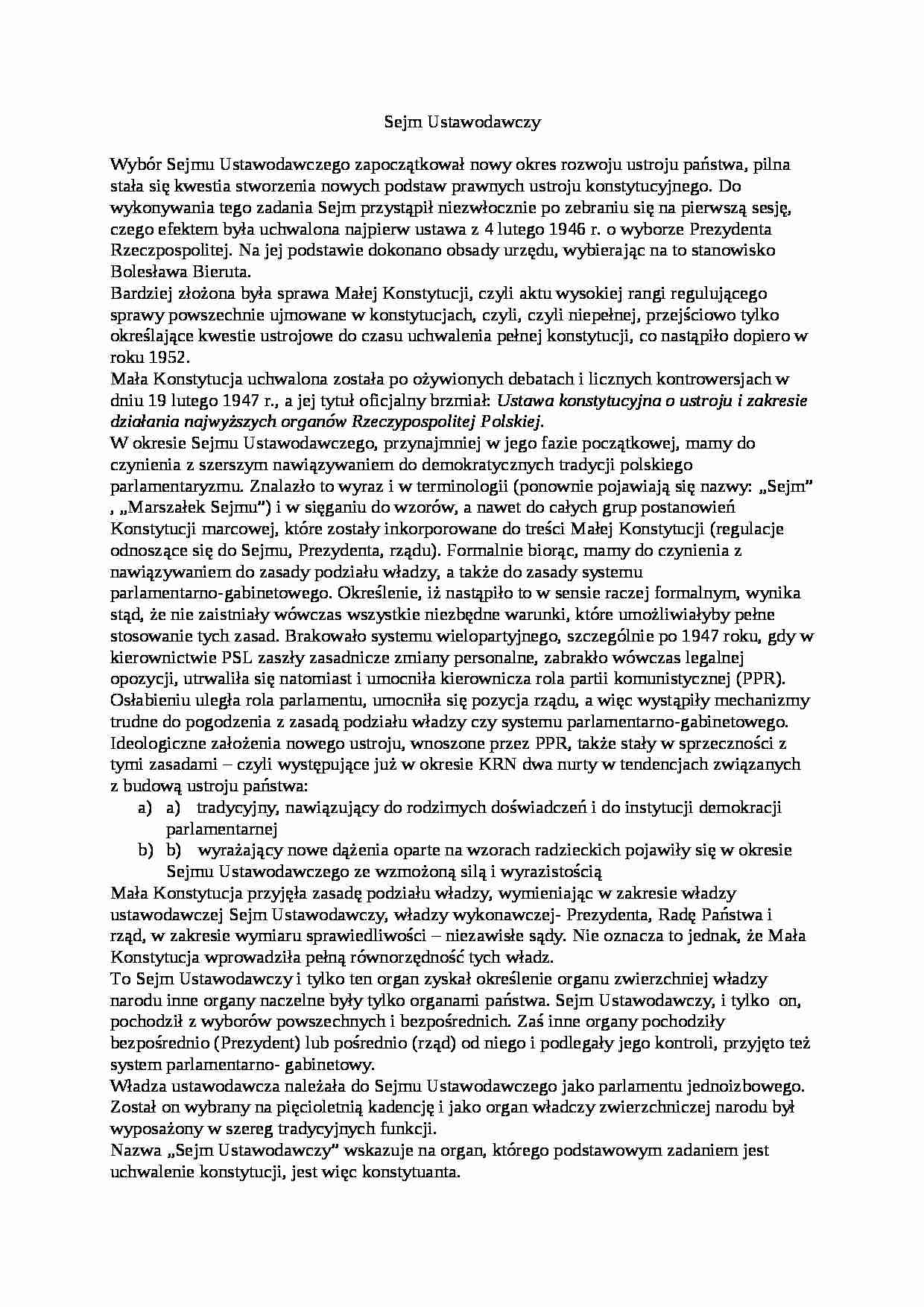 Sejm Ustawodawczy - strona 1