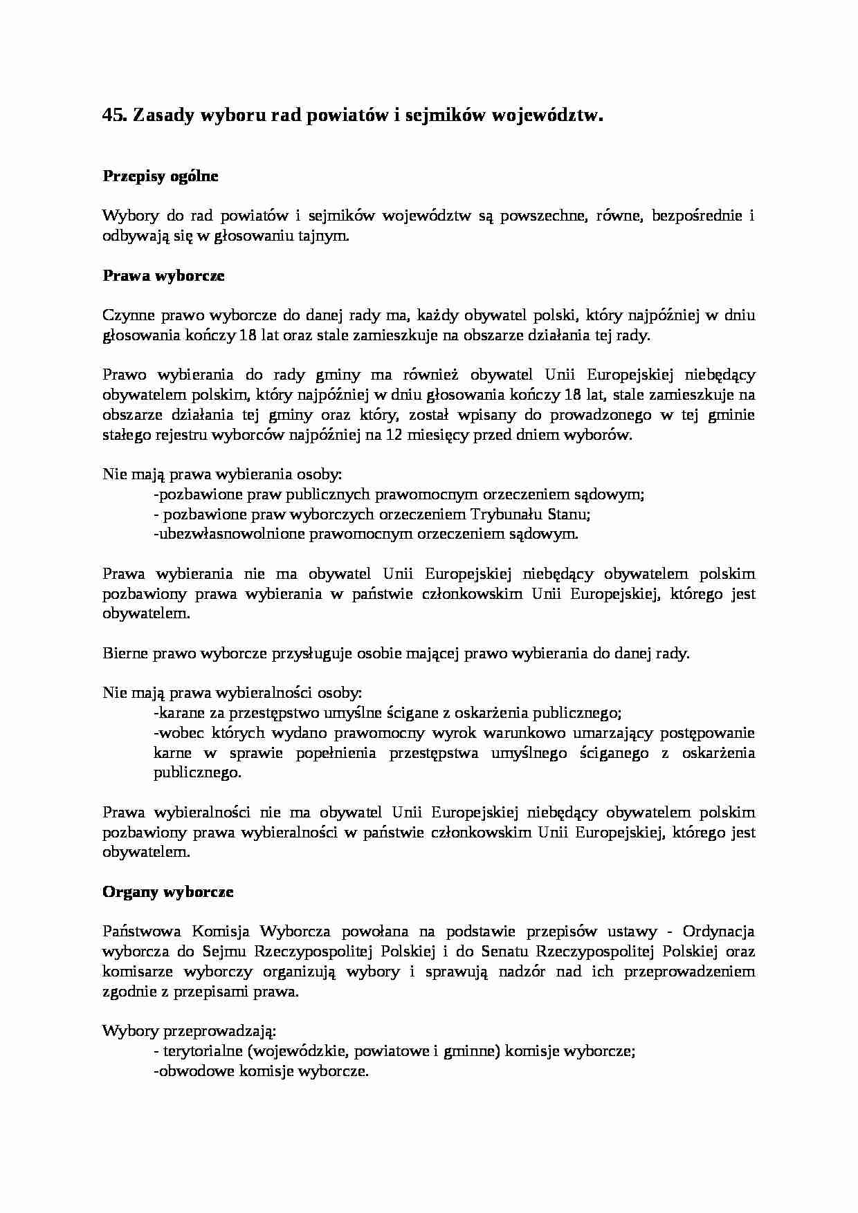 Wybory do rad powiatów i sejmików województw  - strona 1