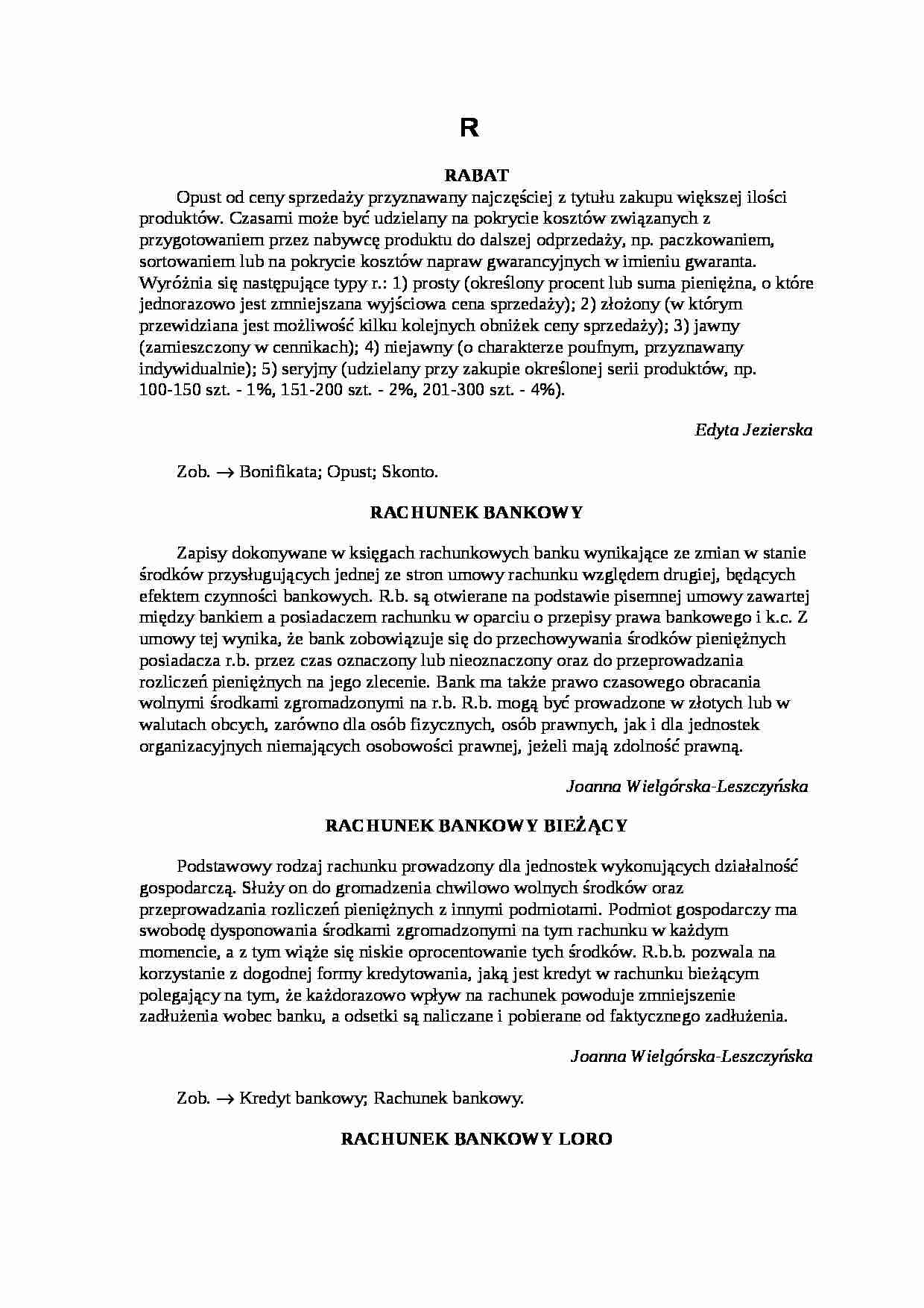 Encyklopedia rachunkowości -R - strona 1