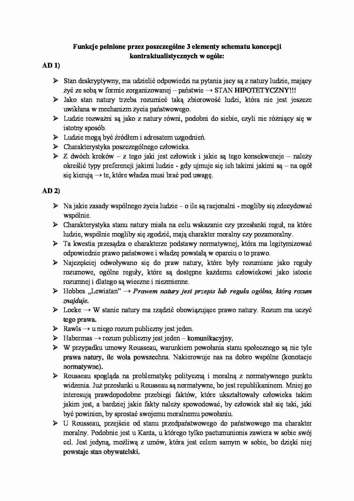 Koncepcja kontraktualistyczna - schematy  - strona 1