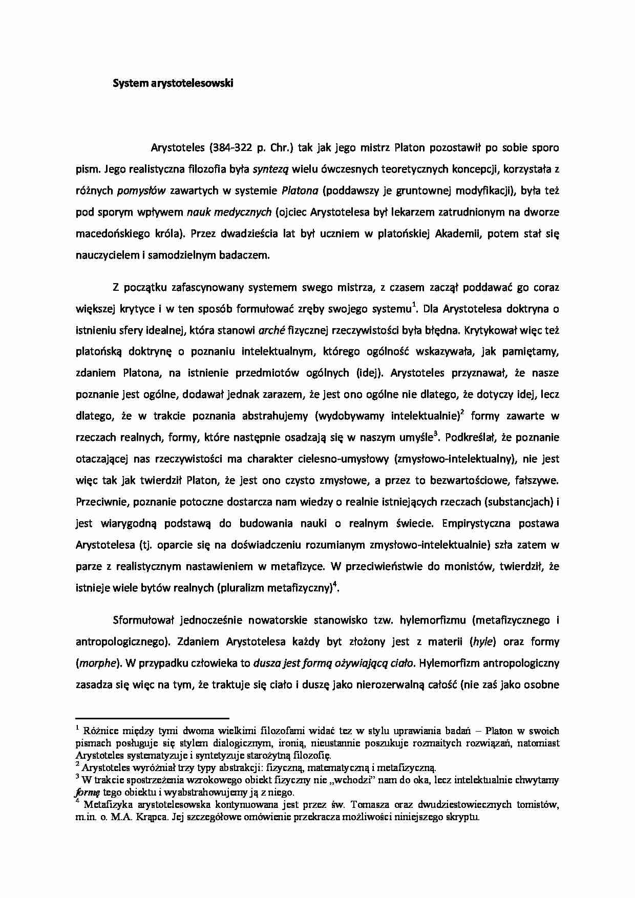 System arystotelesowski - strona 1