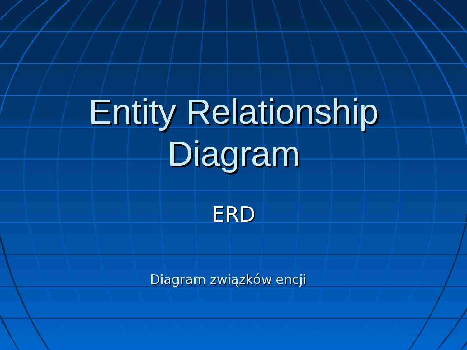 Entity Relationship Diagram - strona 1