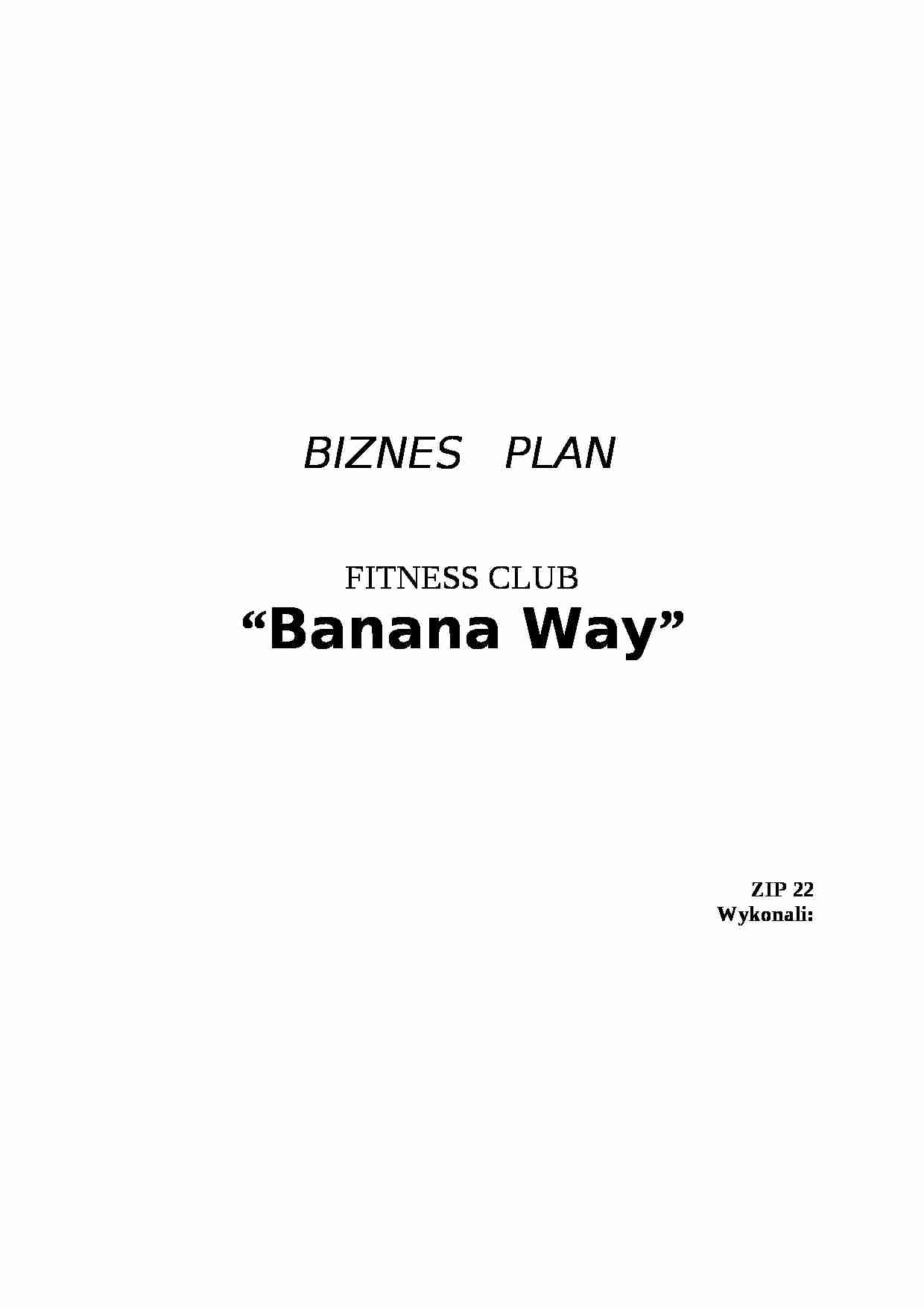 Biznes plan - fitness club - strona 1