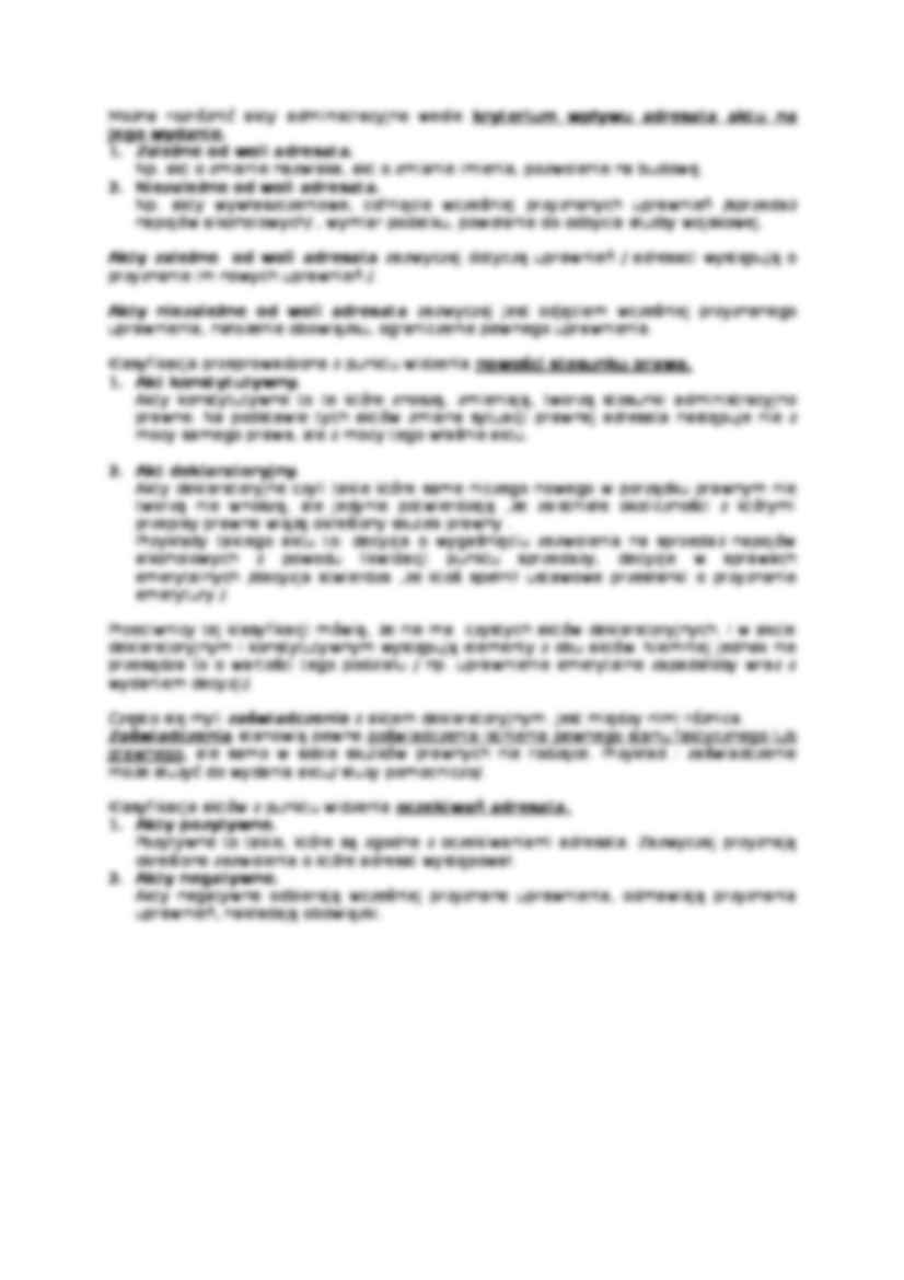 Klasyfikacja z punktu widzenia adresatów działań administracji wobec działająceego organu - strona 3