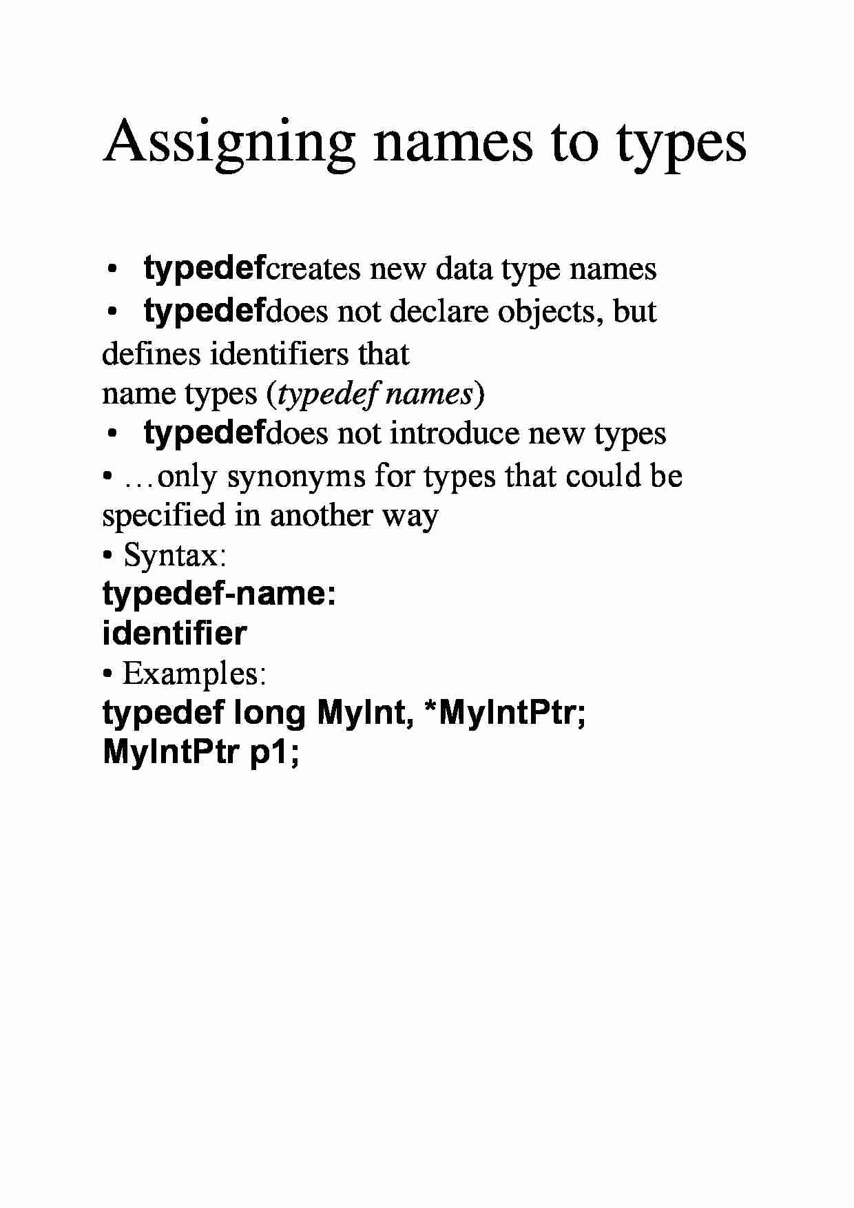 Assigning names to types - strona 1