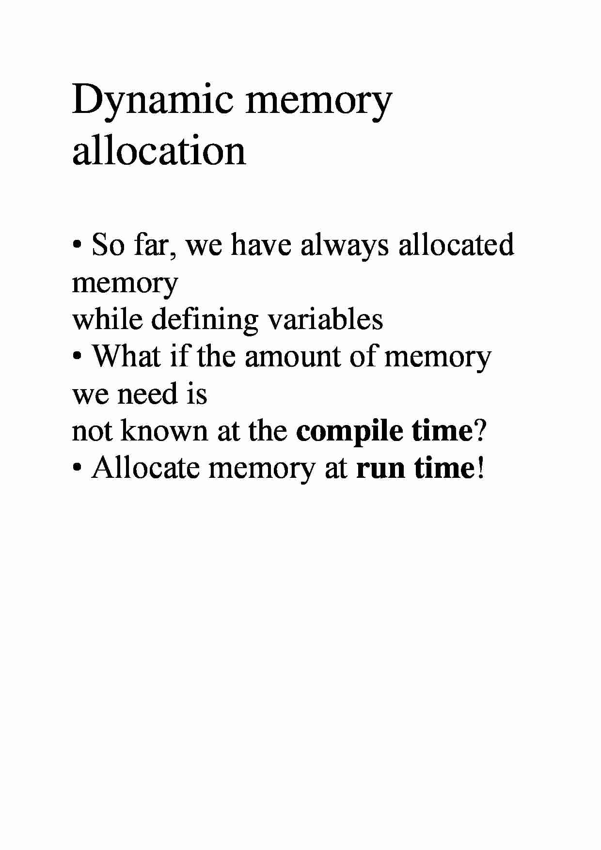 Dynamic memory allocation - strona 1