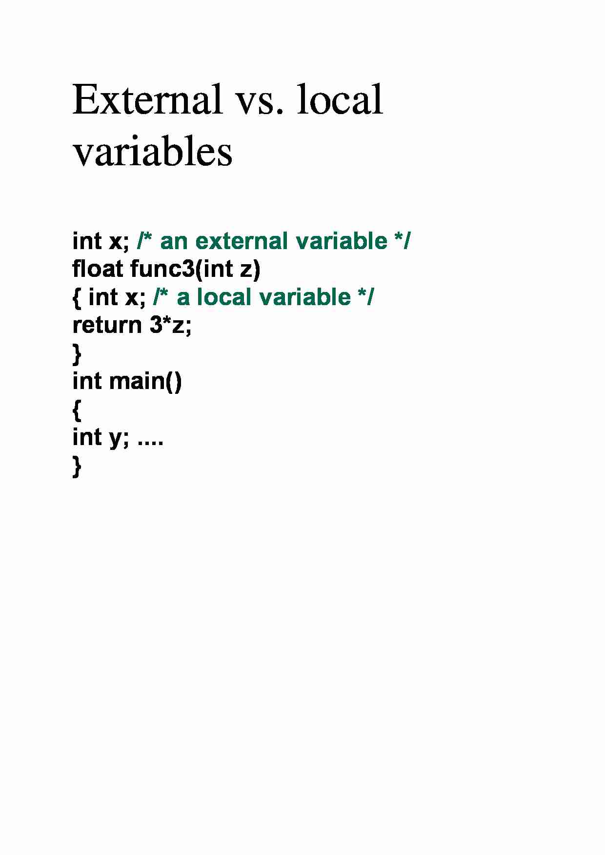 External vs local variables - strona 1