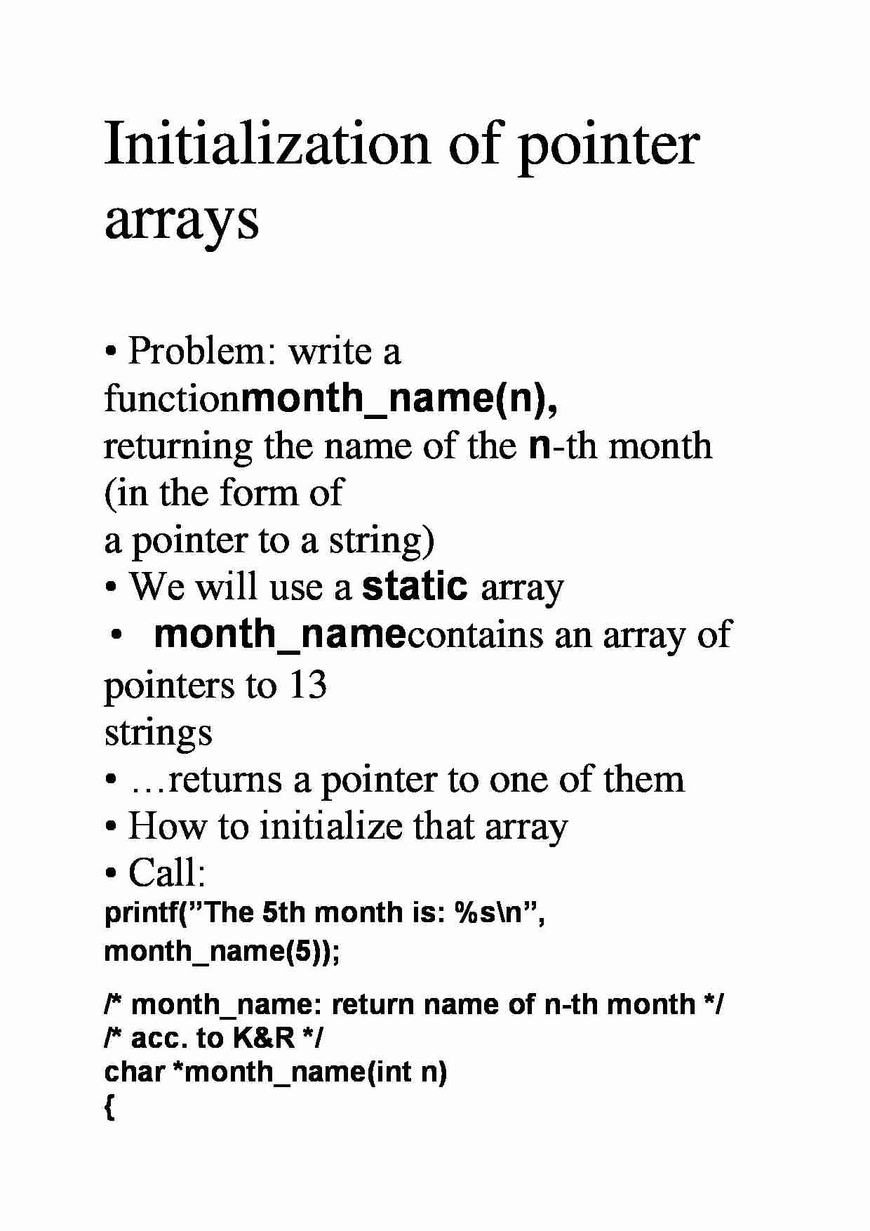 Initialization of pointer arrays - strona 1