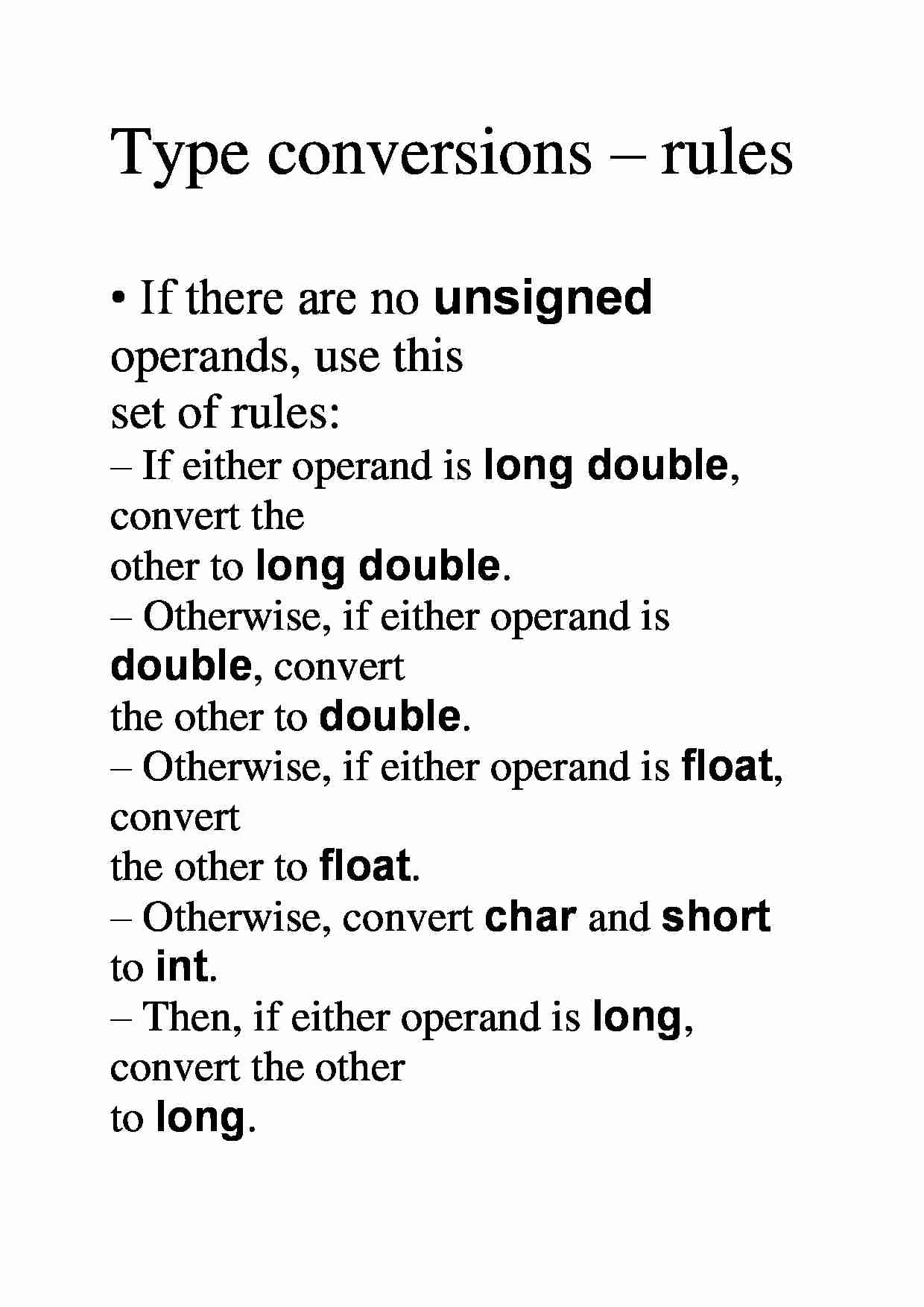 Rules of Type conversion - strona 1