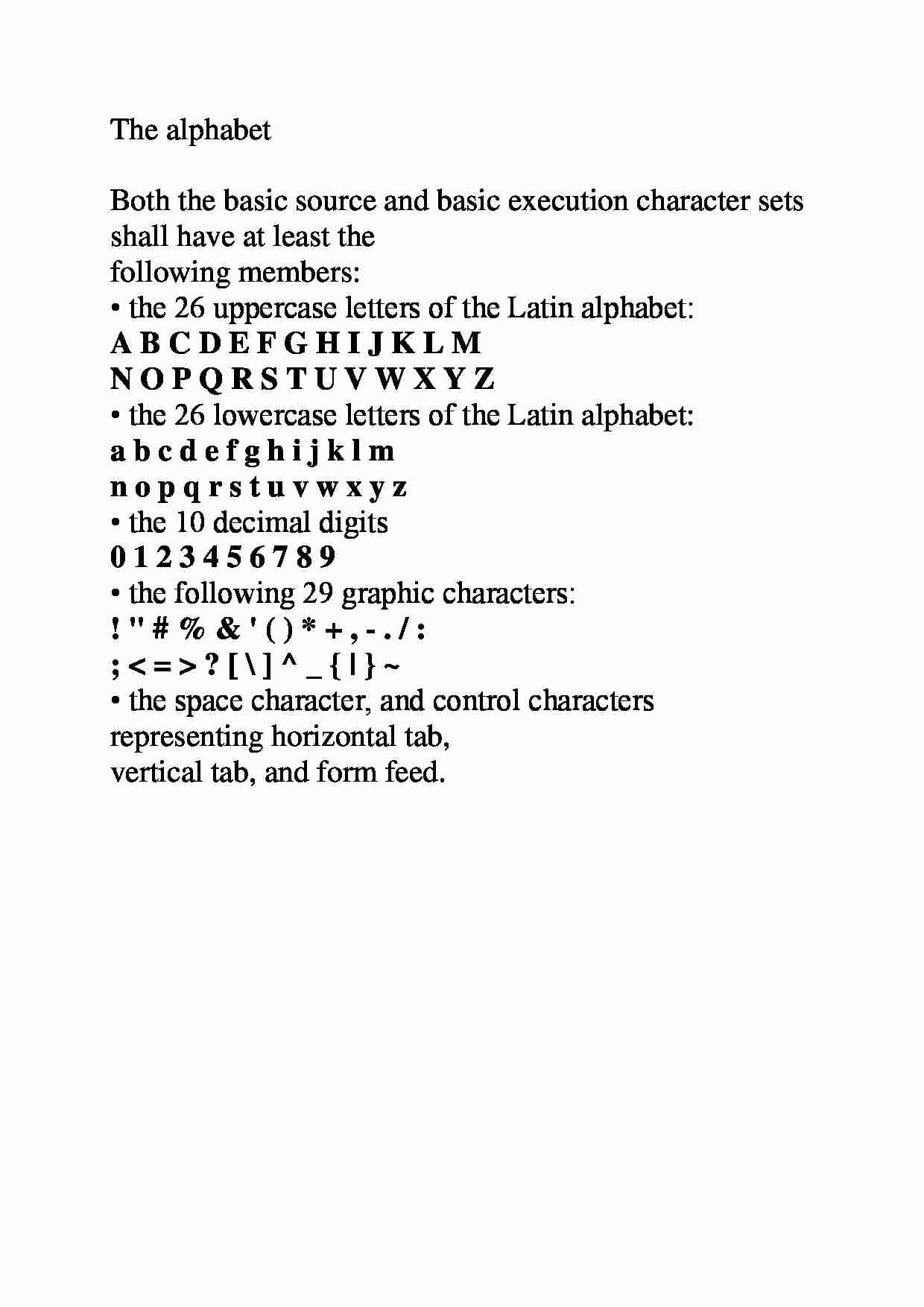 The alphabet  - overview - strona 1