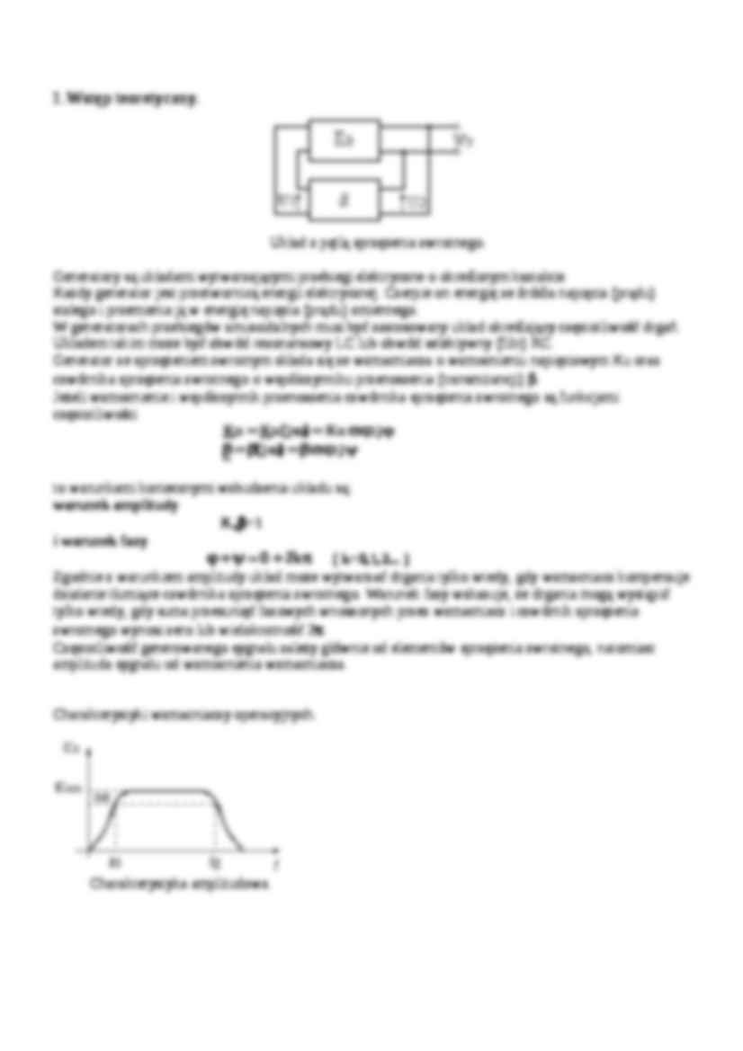 Badanie warunków wzbudzania drgań w generatorach - strona 2
