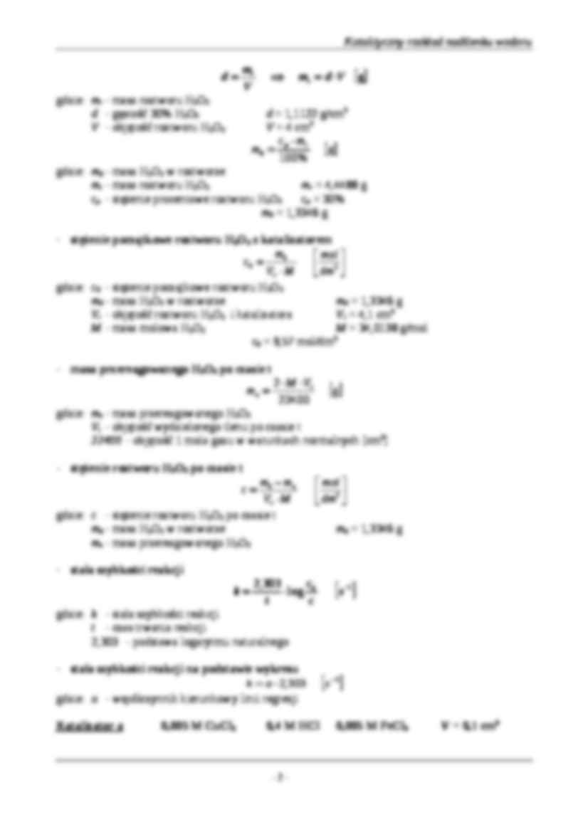 Katalityczny rozkład nadtlenku wodoru - strona 2
