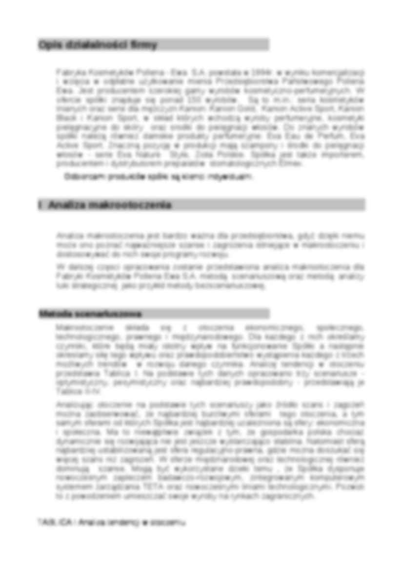 Analiza strategiczna - fabryka kosmetyków - strona 2