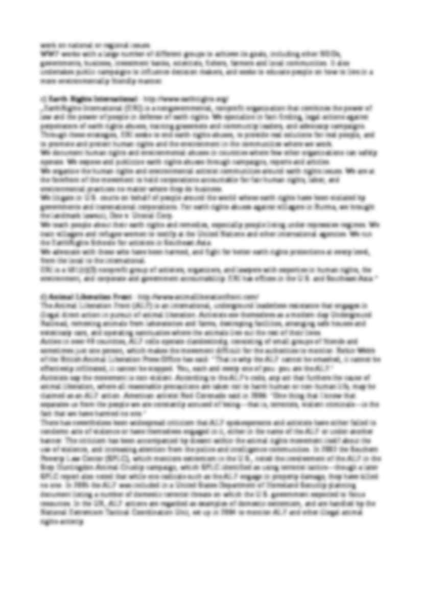 Organizacje międzynarodowe - wykład - Organizacje ekologiczne i pacyfistyczne - strona 2