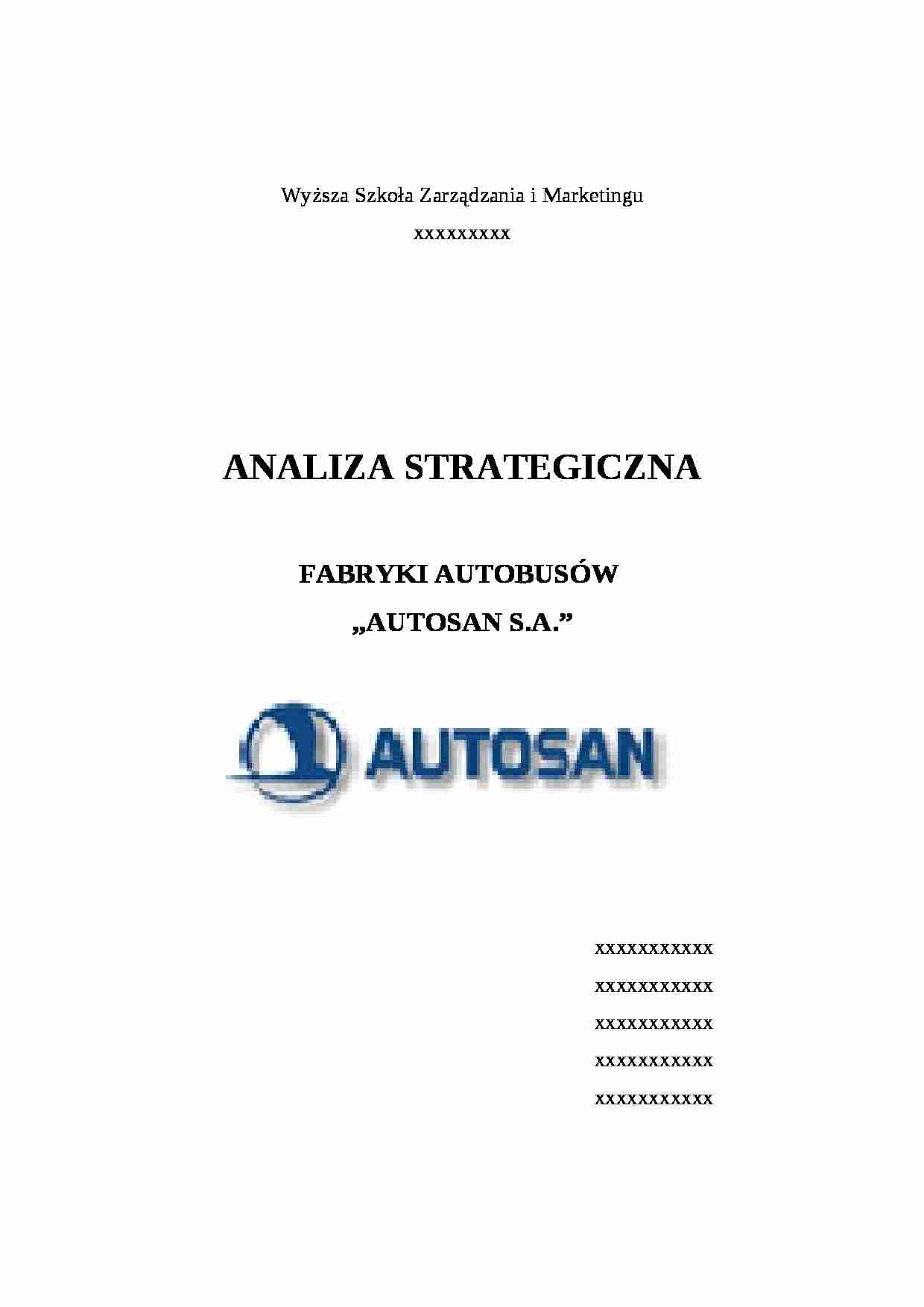 Analiza strategiczna - fabryka autobusów - strona 1