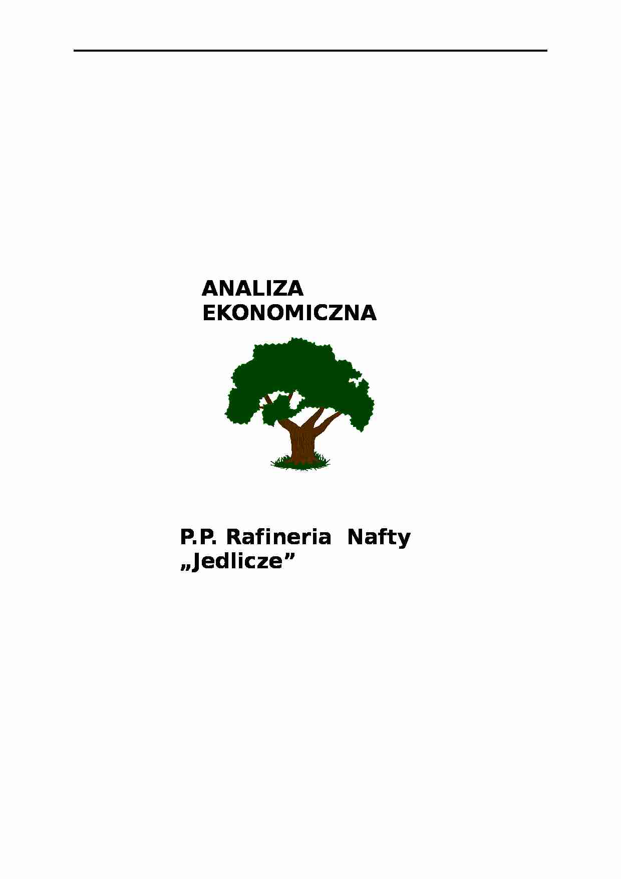 Analiza ekonomiczna rafinerii - strona 1