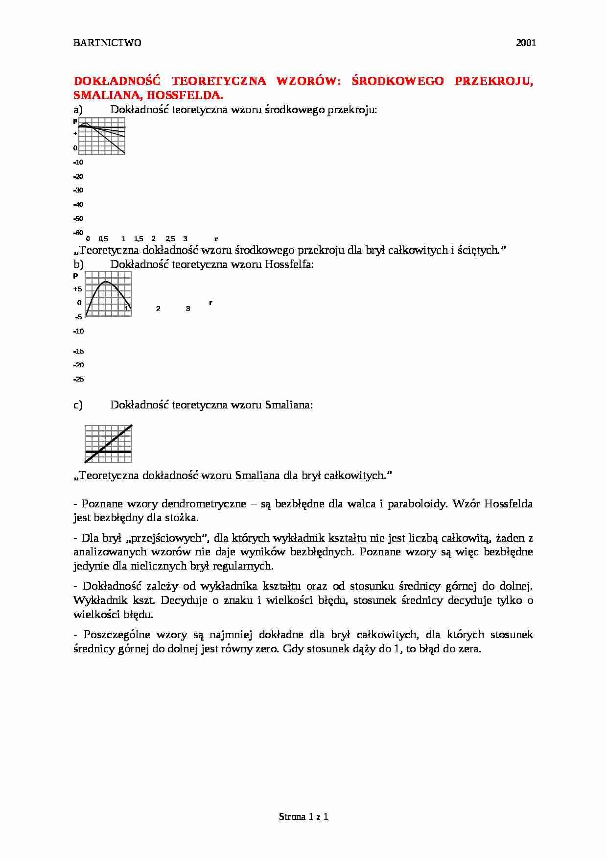 Dokładność teoretyczna wzorów - strona 1