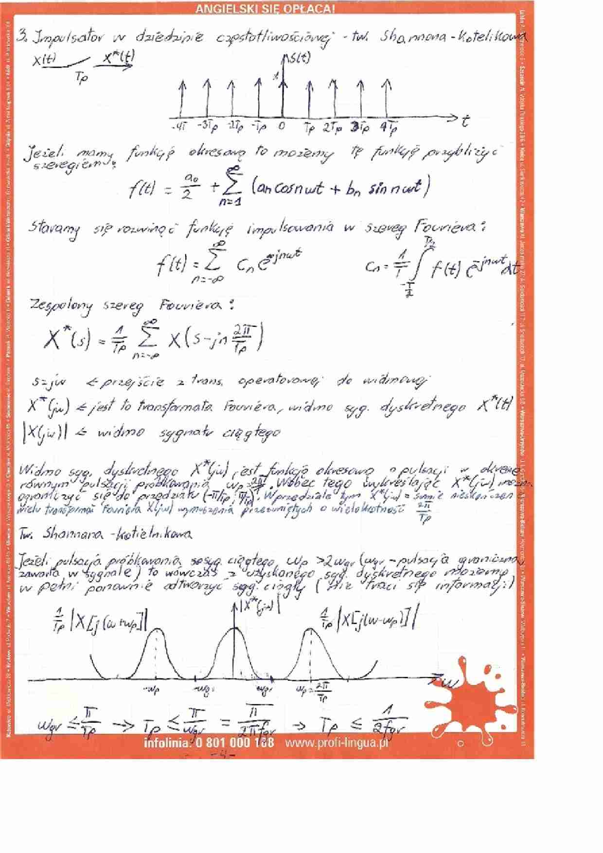 Impulsator w dziedzinie częstotliwościowej - szereg Fouriera - strona 1