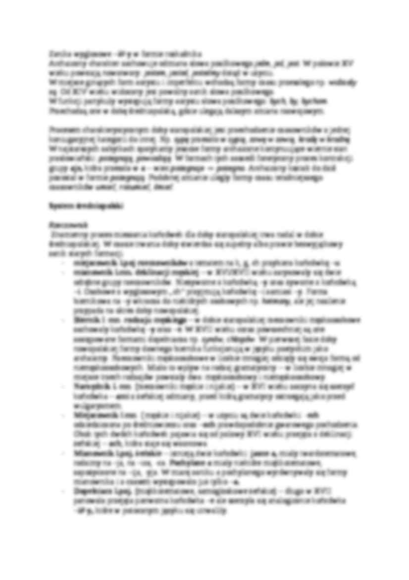 Ewolucja polskiego systemu fleksyjnego - strona 3