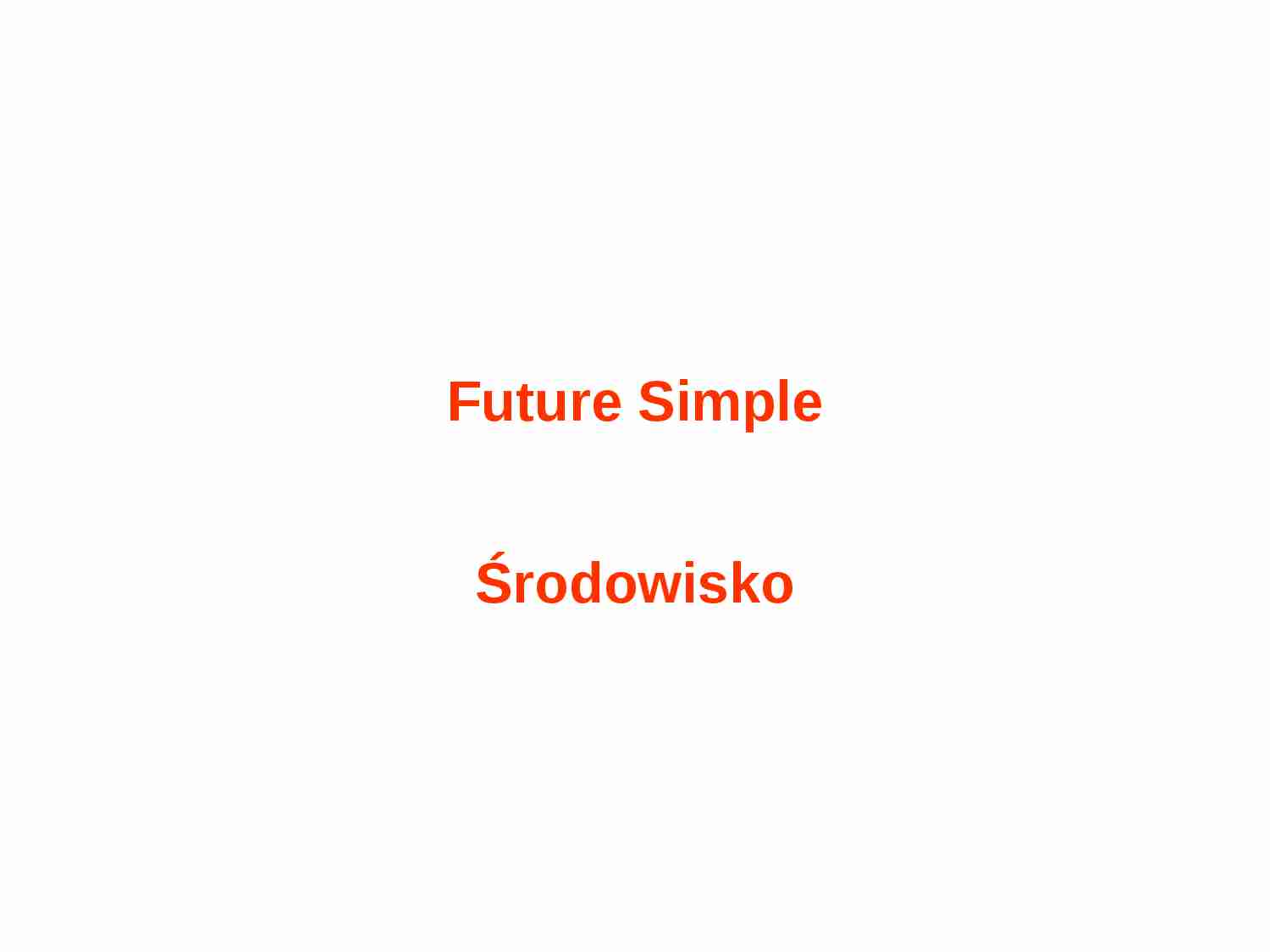 Future Simple - strona 1