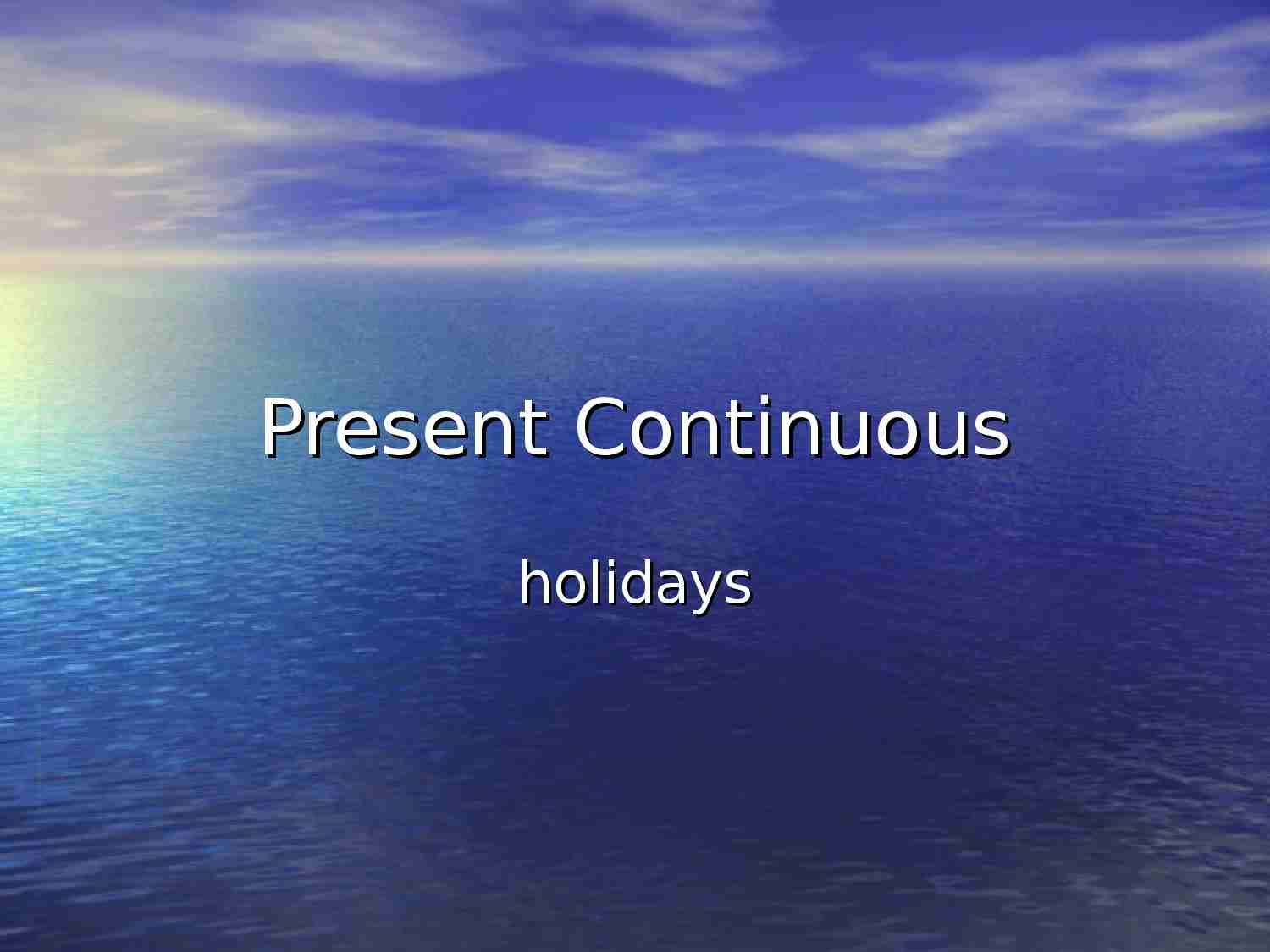 Present Continuous - strona 1