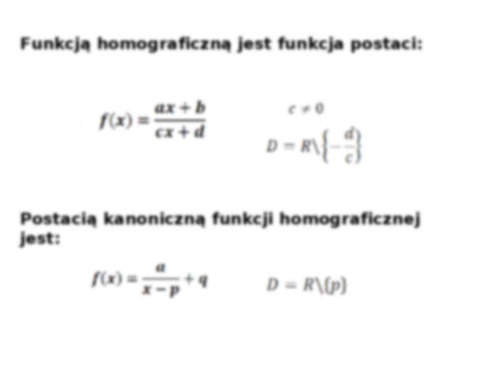 Funkcja homograficzna - strona 2