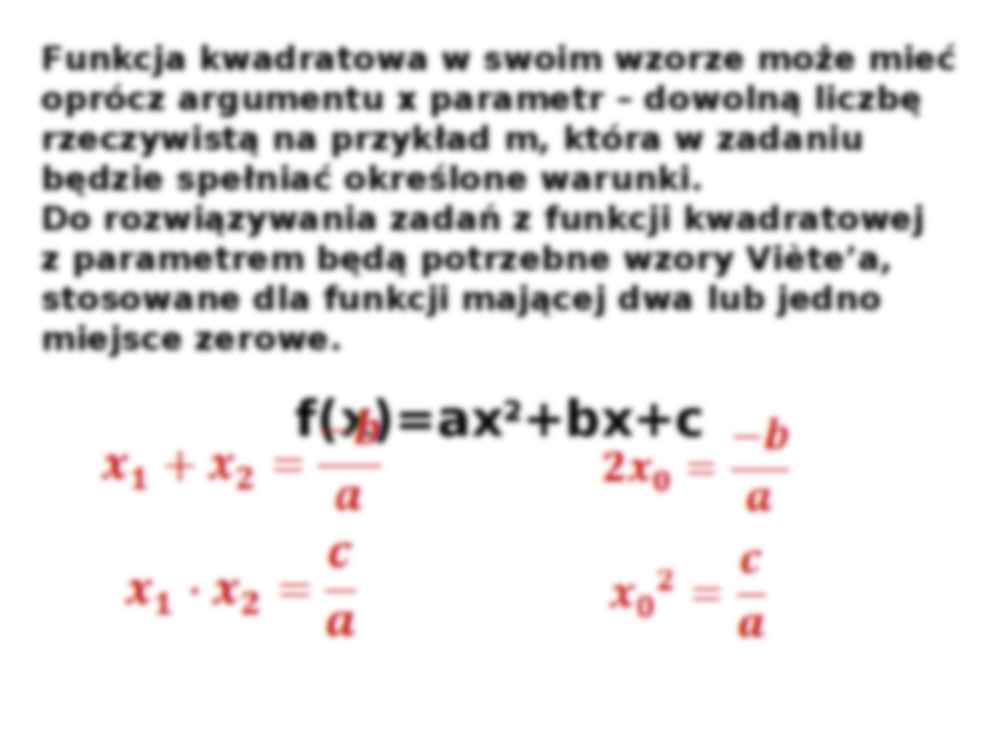Funkcja kwadratowa z parametrem - strona 2