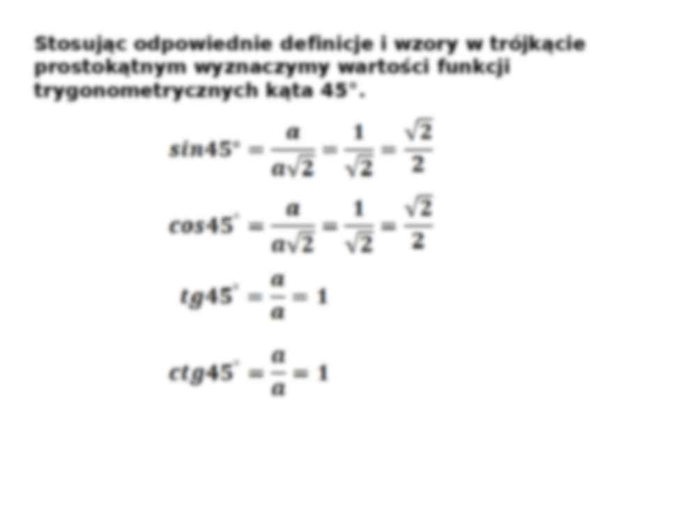 Funkcje trygonometryczne kątów ostrych - strona 3