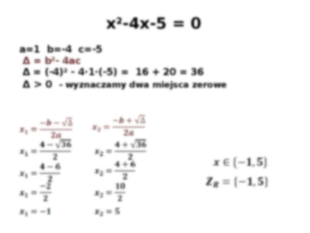 Równania kwadratowe - strona 3