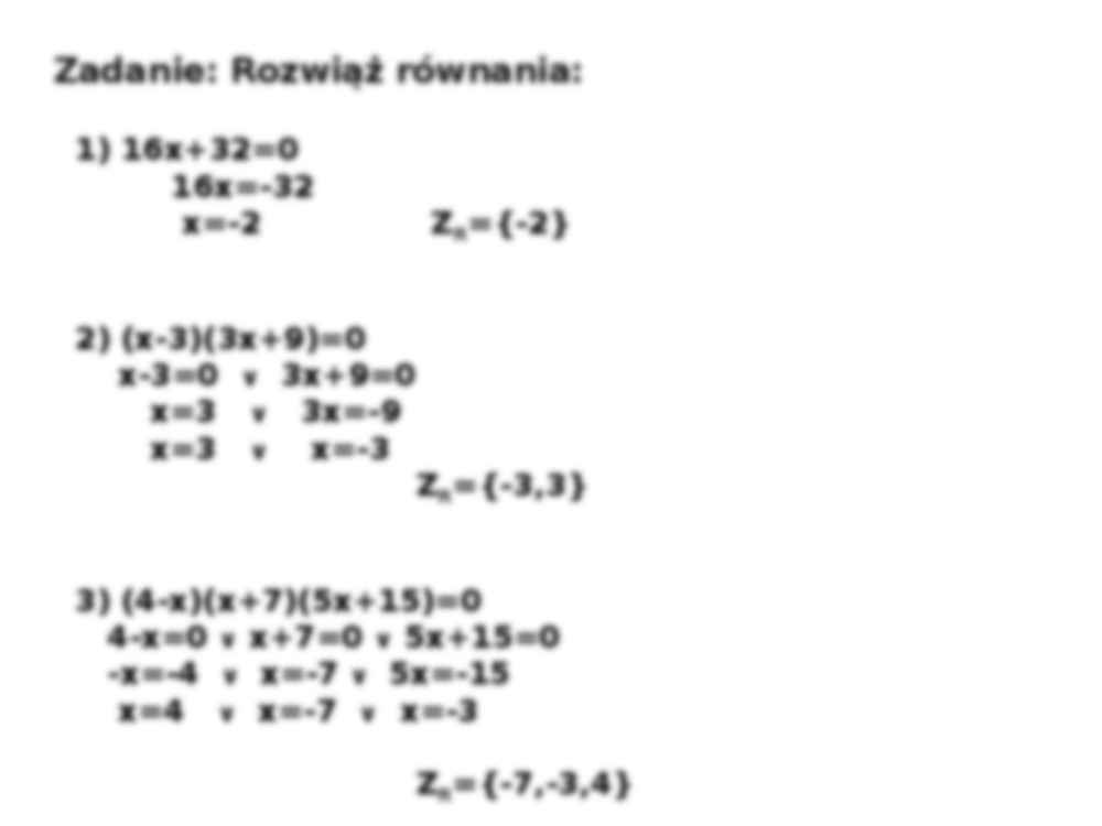 Równania wielomianowe - strona 3