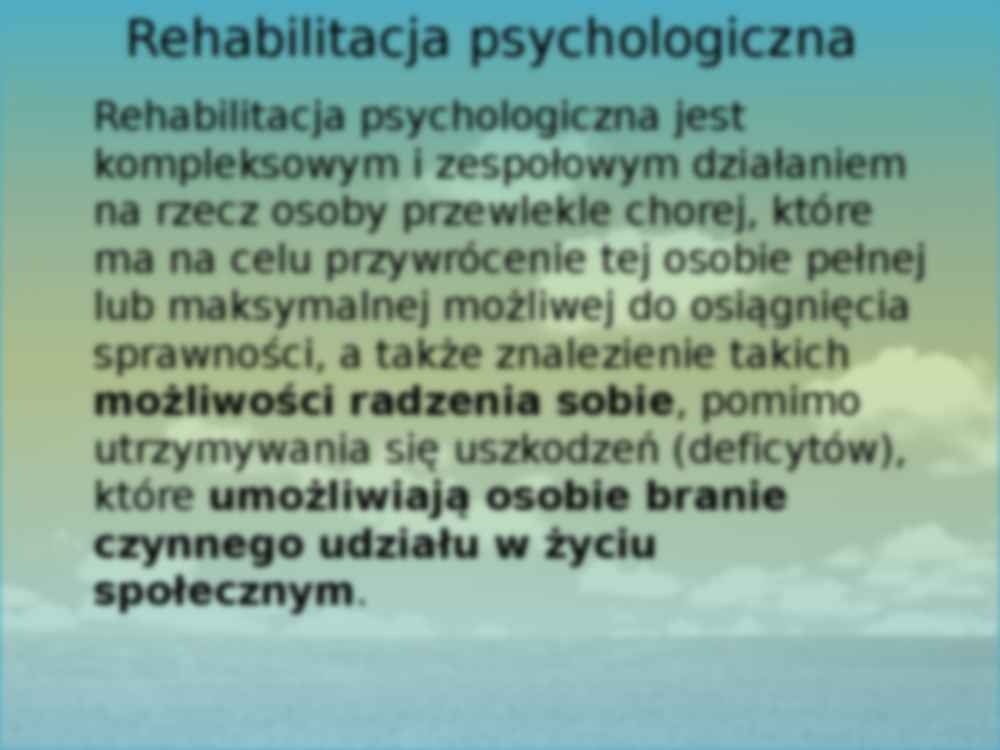 Rehabilitacja psychologiczna i społeczna - strona 2