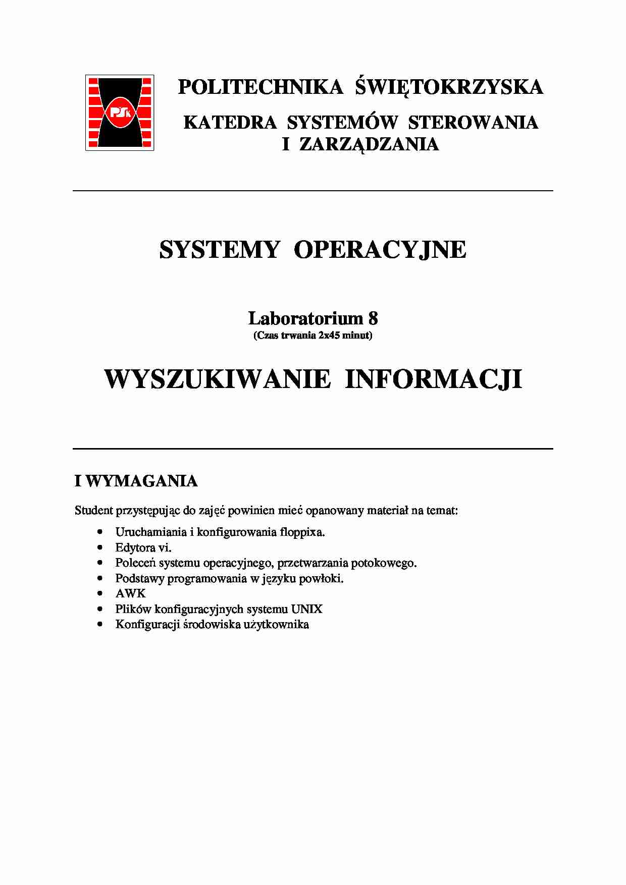 Systemy operacyjne, skrypty - strona 1