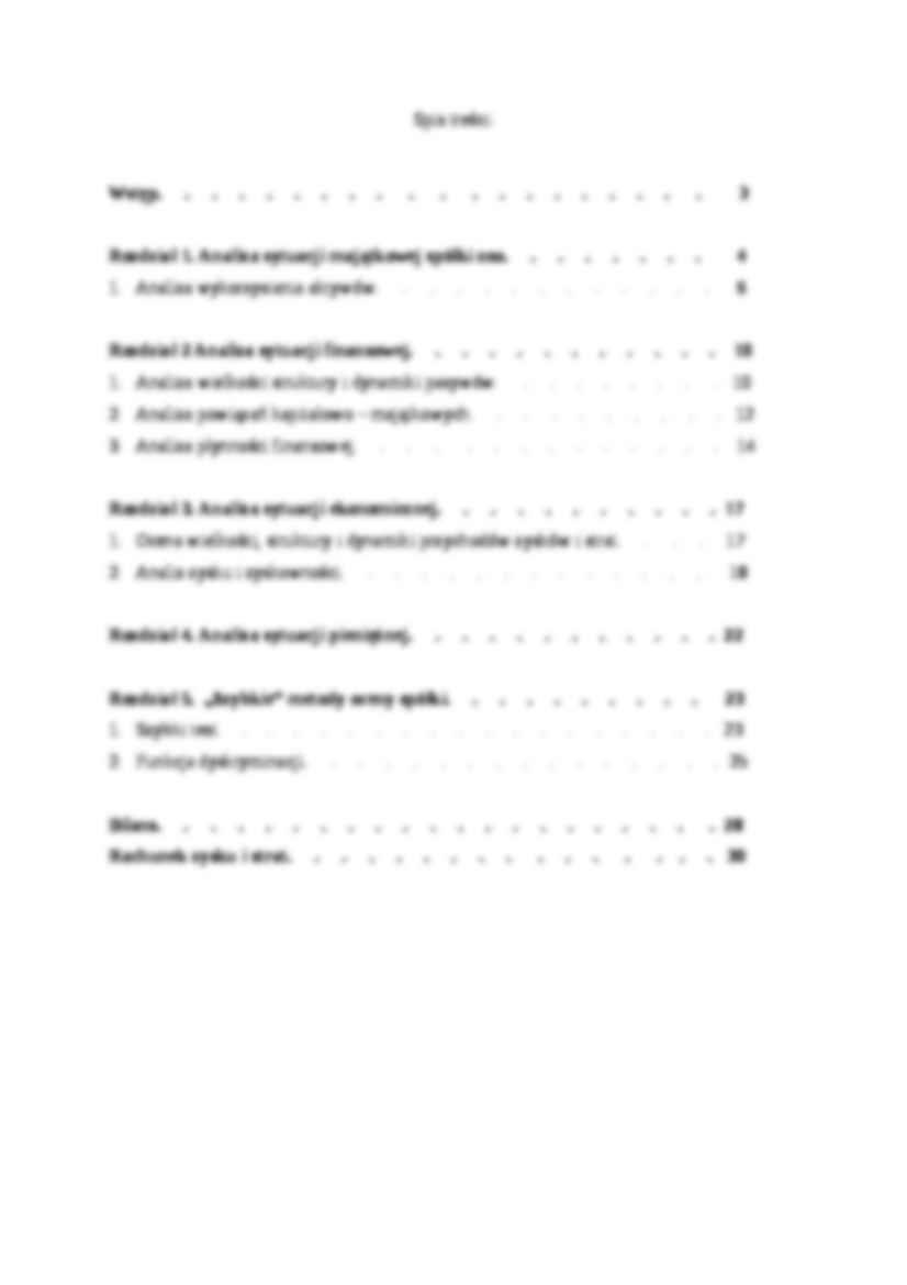 Analiza finansowa - przedsiębiorstwo usługowe - analiza sytuacji finansowej - strona 2