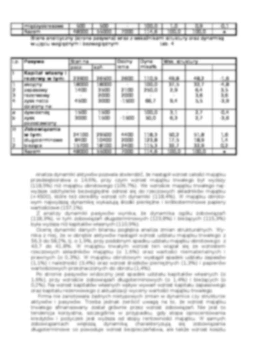 Analiza sytuacji finansowej firmy BETA - strona 3