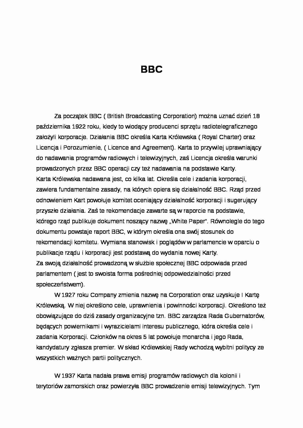 BBC - historia telewizji - strona 1
