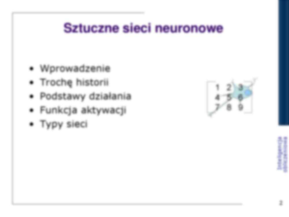 Sztuczne sieci neuronowe 1 - strona 2