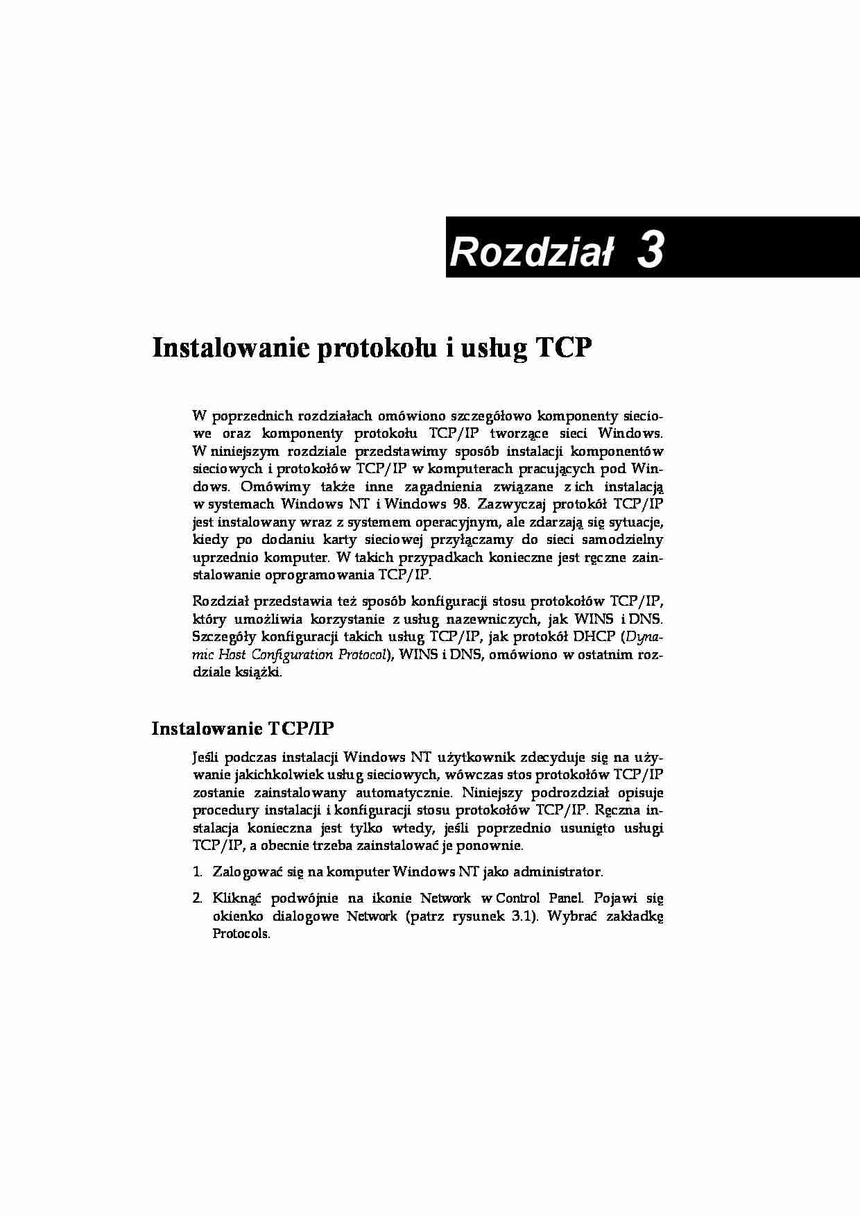 Architektura TCP IP w Windows 3 - strona 1