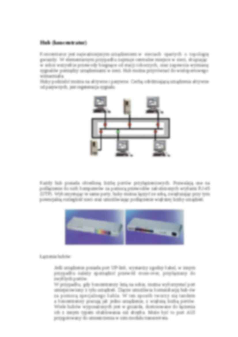 Urządzenia sieci LAN, regeneratory i koncentratory - strona 2