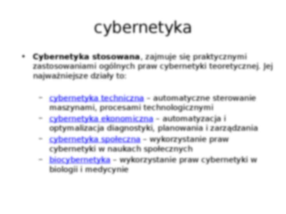 Podstawy cybernetyki - prezentacja - strona 3