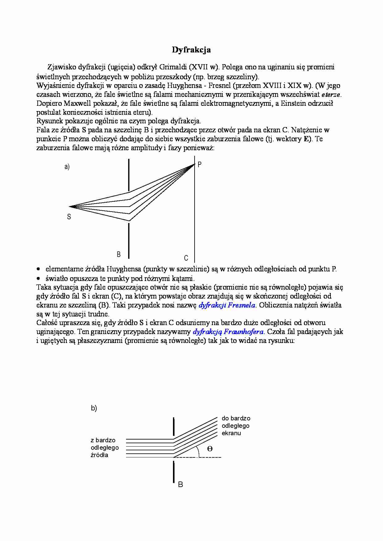 Dyfrakcja w fizyce - strona 1