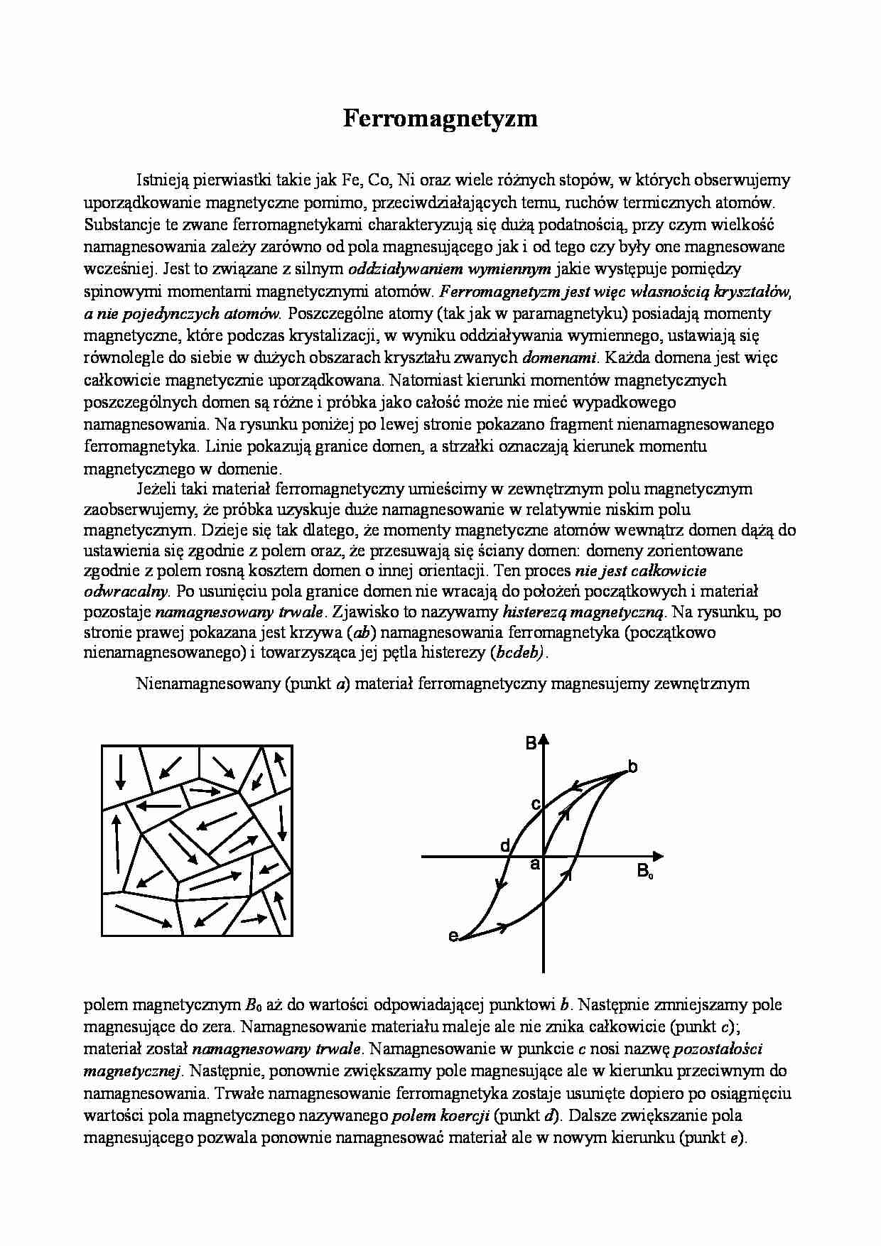 Ferromagnetyzm w fizyce - strona 1