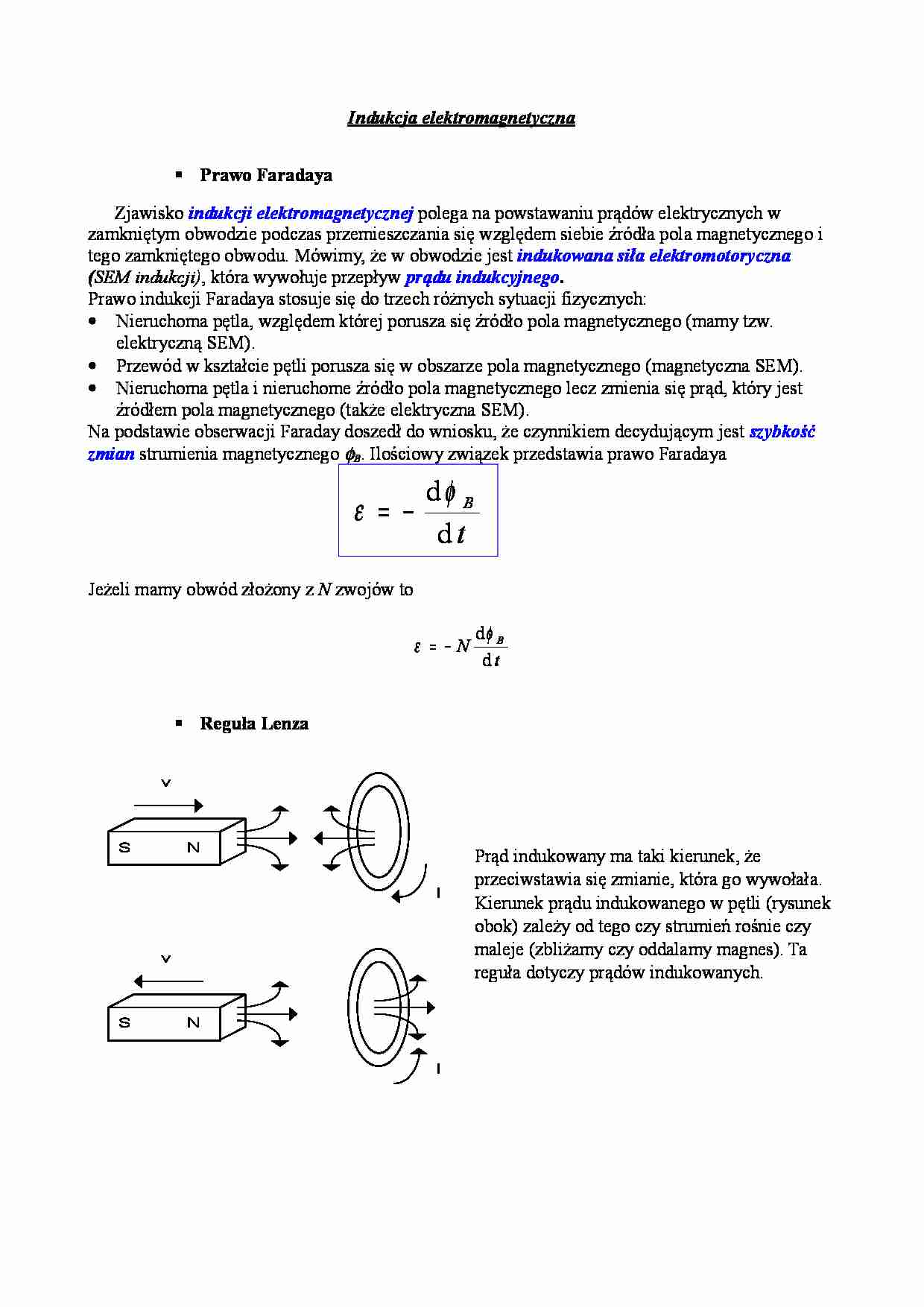 Indukcja elektromagnetyczna w fizyce - strona 1