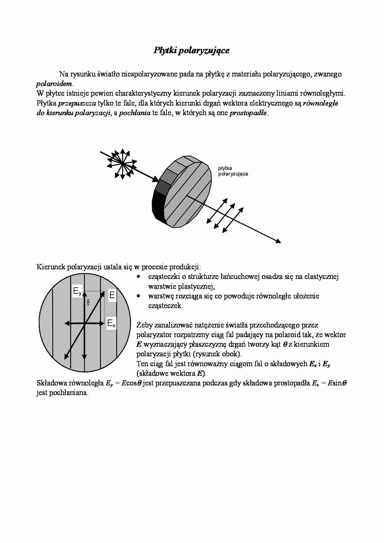 Fizyka - płytki polaryzujące - strona 1