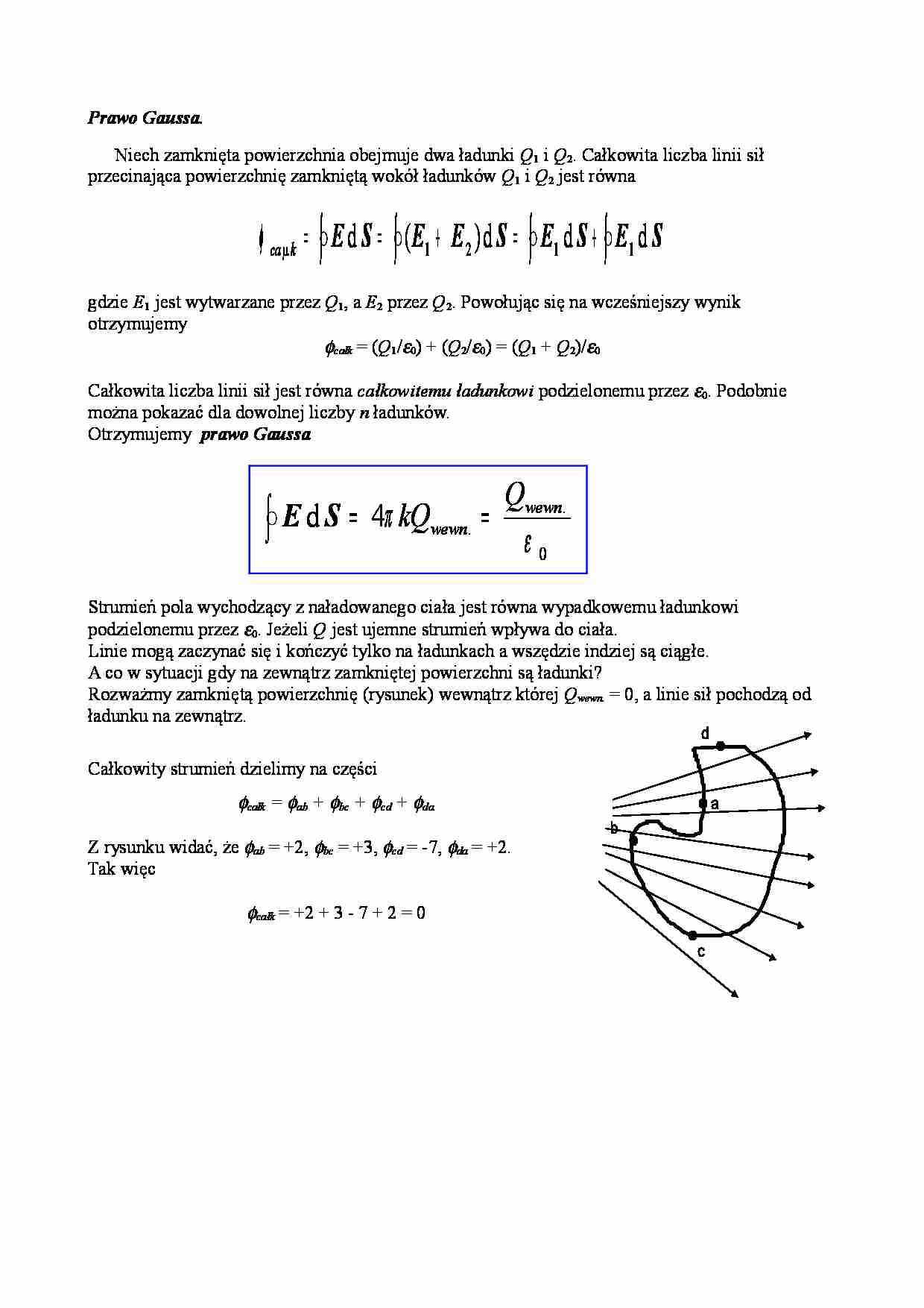 Fizyka - Prawo Gaussa - strona 1