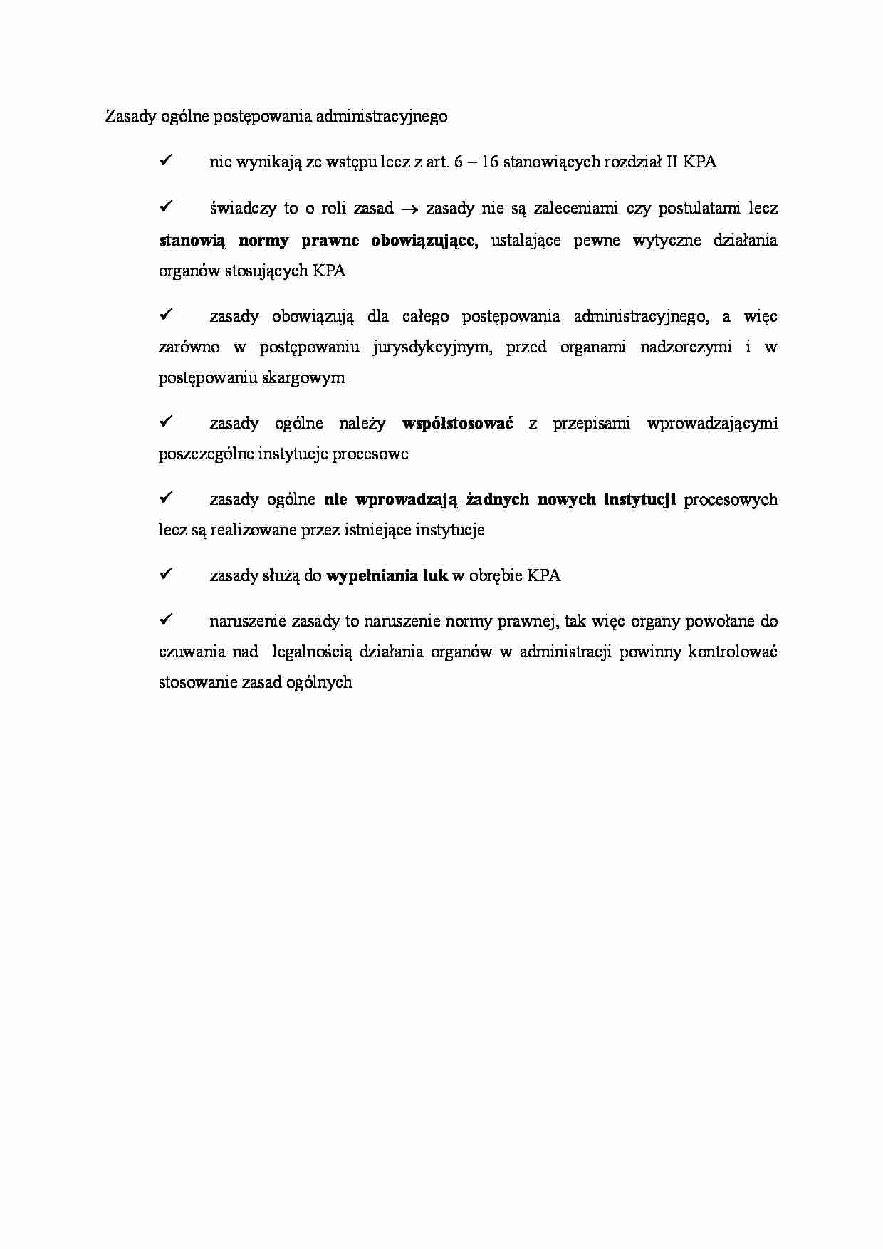 Zasady oglne postępowania administracyjnego - strona 1