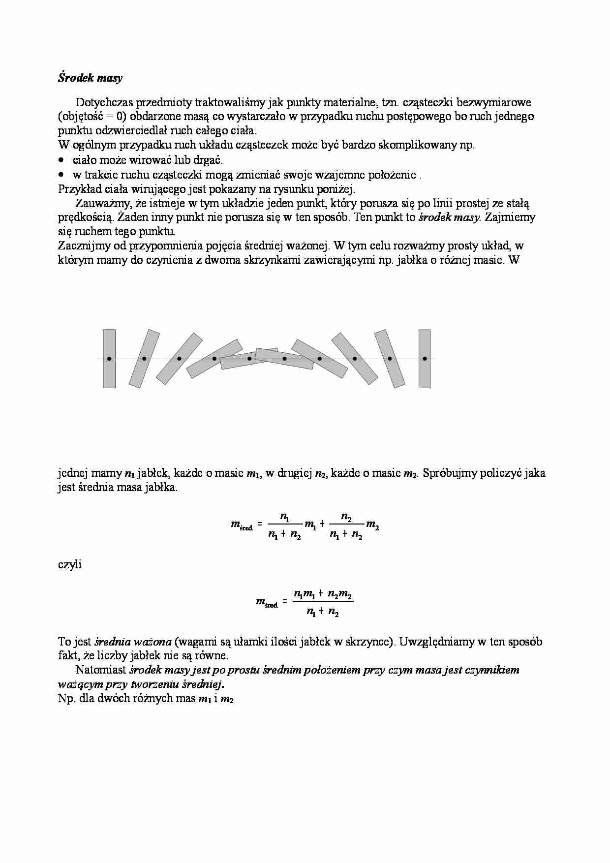 Fizyka - środek masy - strona 1