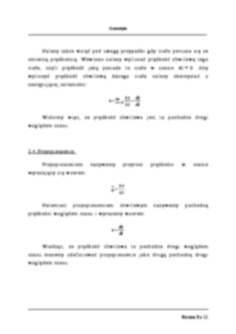 Fizyka - pojęcie kienematyki - strona 3
